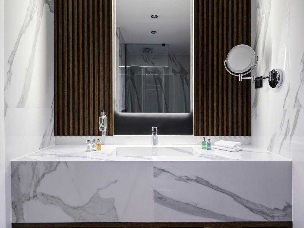 Koupelna v ubytování Vanoro Hotel