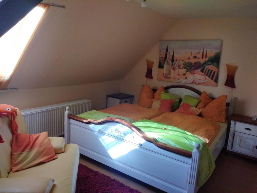 Postel nebo postele na pokoji v ubytování Ferienhaus Badetz