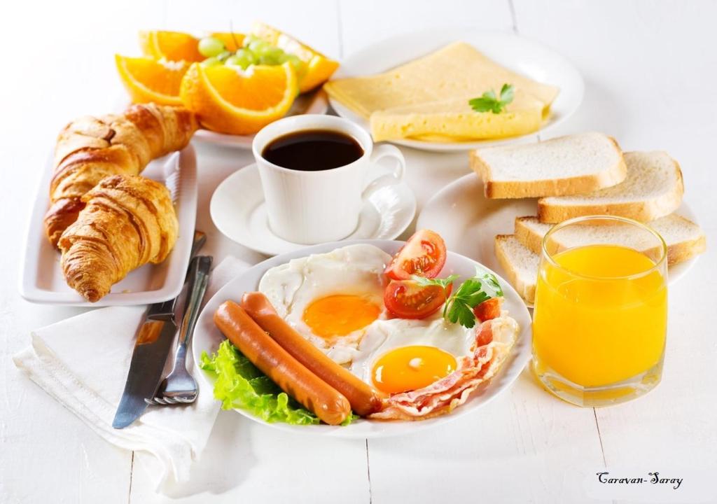 Morgenmad for gæster der bor på Caravan Saray