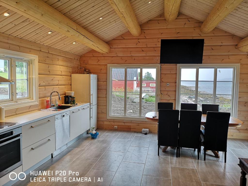 Dapur atau dapur kecil di Lyngen ski- og fiskecamp