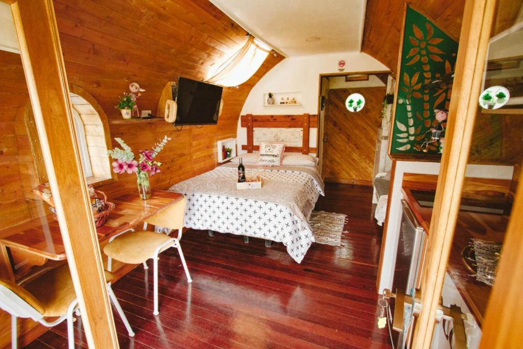 Postel nebo postele na pokoji v ubytování Glamping Cabañas Sharmont