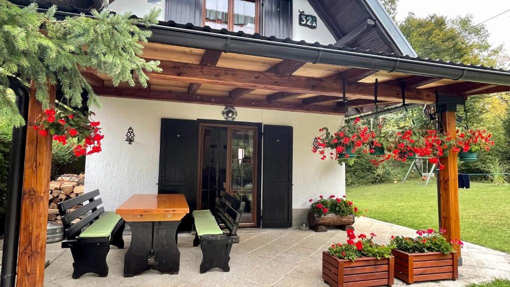 Zahrada ubytování Chalet House Olga