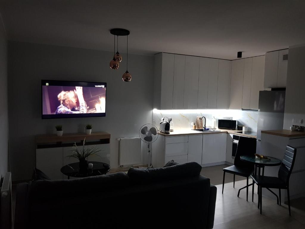 Kuchyňa alebo kuchynka v ubytovaní Apartamenty Limanowskiego