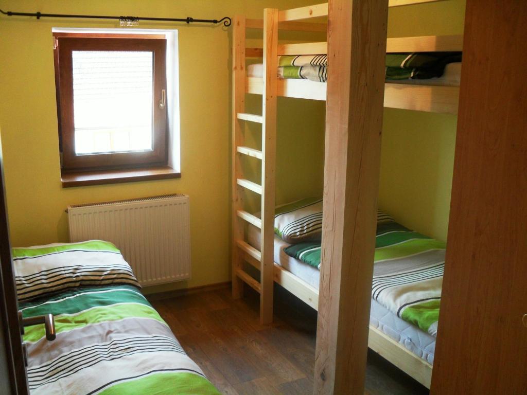 Postel nebo postele na pokoji v ubytování Ubytování Macků