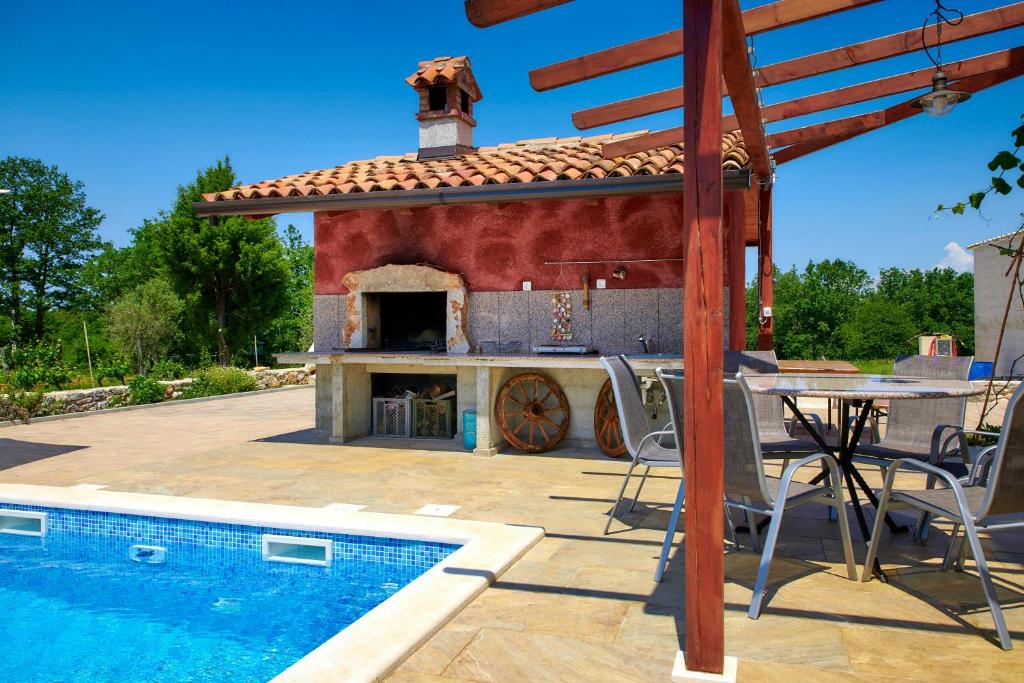 Bazén v ubytování Relax house surrounded by olives and vineyard nebo v jeho okolí
