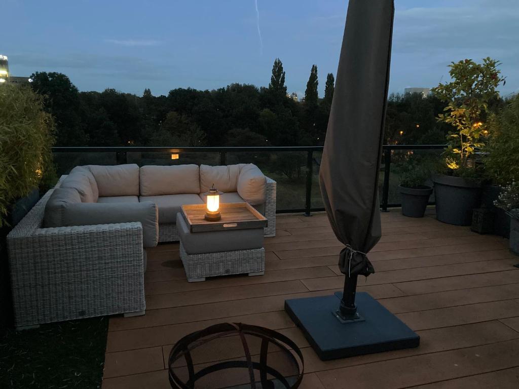 Posezení v ubytování Rooftop View