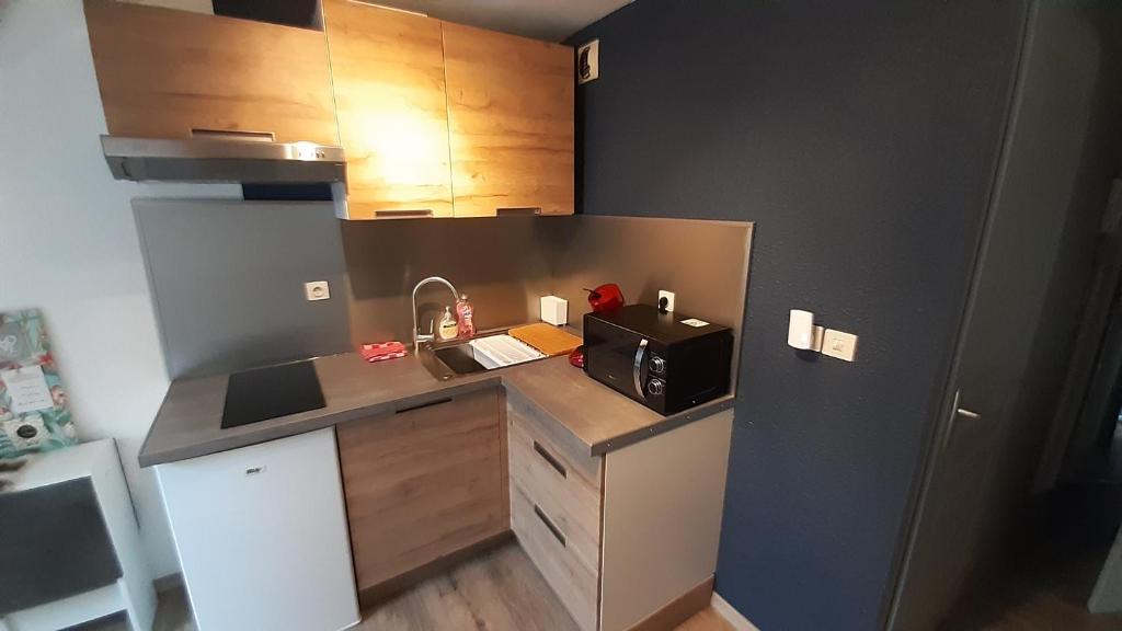 Η κουζίνα ή μικρή κουζίνα στο Studio 402 au 15 rue Battant à Besançon