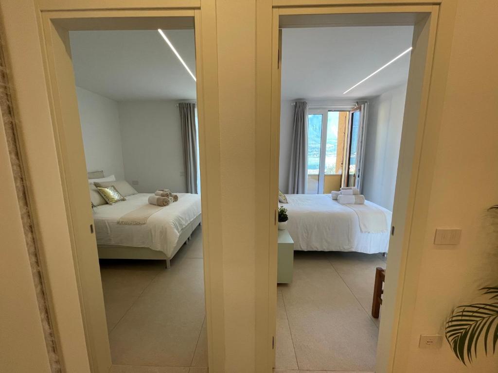 Posteľ alebo postele v izbe v ubytovaní B&B Am Gardasee blick