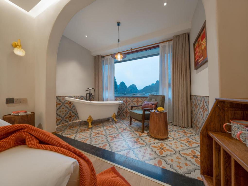 Posezení v ubytování Yangshuo Lisa Boutique Hotel