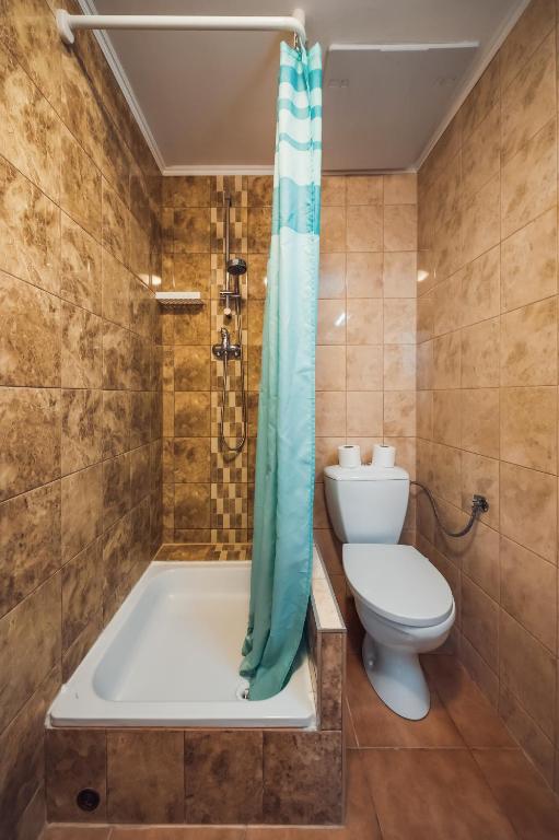 Koupelna v ubytování Hotel Czechia