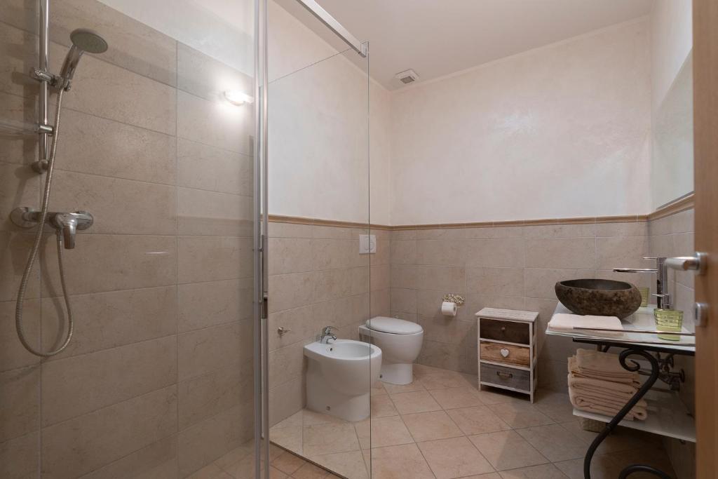 Koupelna v ubytování Agriturismo Bressani