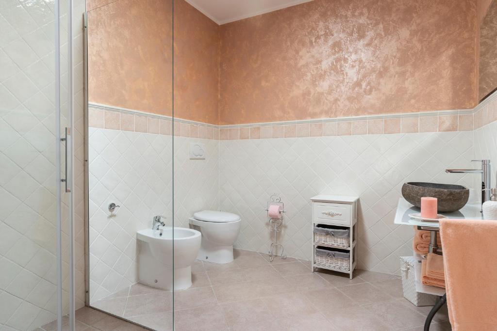 Koupelna v ubytování Agriturismo Bressani
