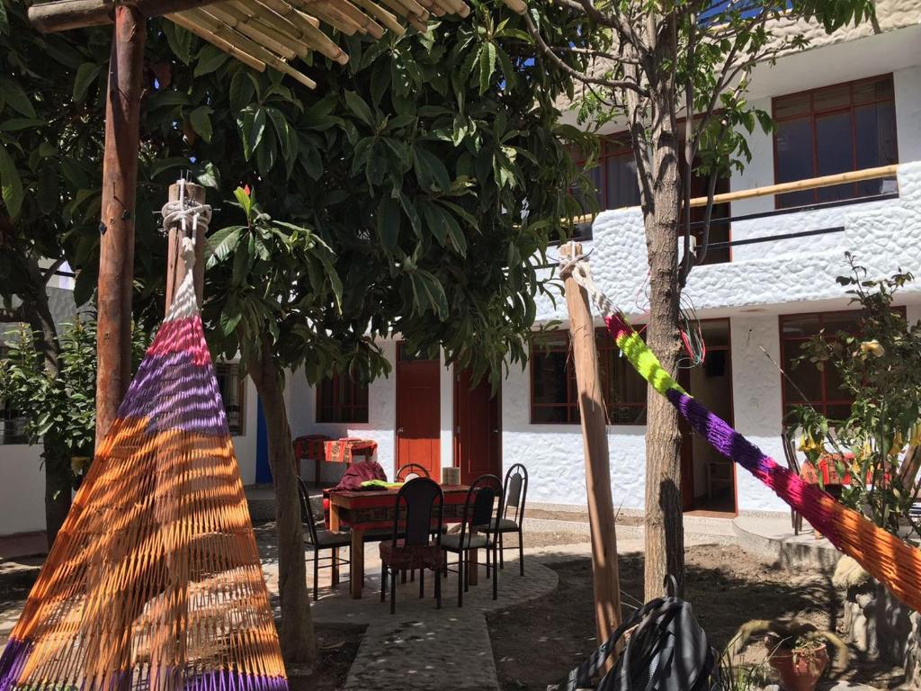 Balkón nebo terasa v ubytování Las Palmeras Eco Hostel
