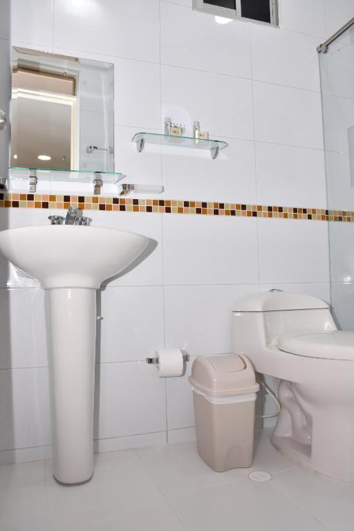Koupelna v ubytování Hotel B`Quin Plaza Cúcuta