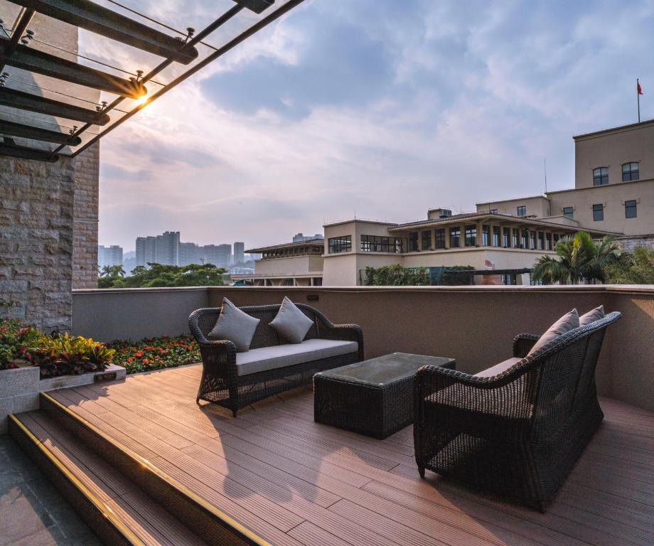 Posezení v ubytování Guangzhou Nansha Stone Inn