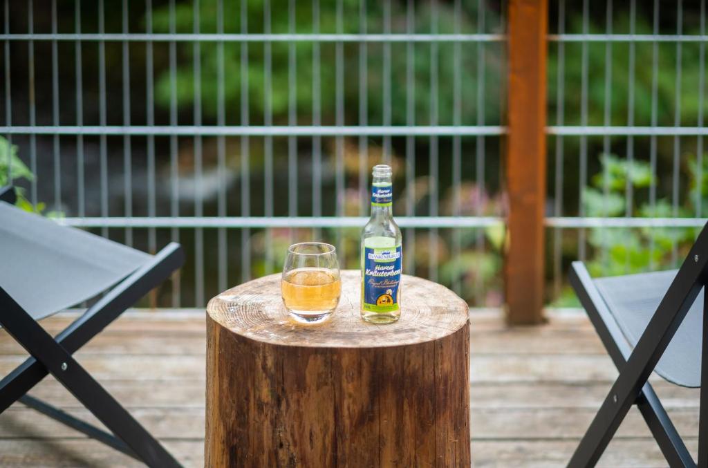 Nápoje v ubytování BODETALER BASECAMP LODGE - Bergsport- und Naturerlebnishotel