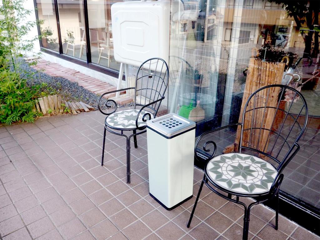 Balkón nebo terasa v ubytování Oyado Hachibei
