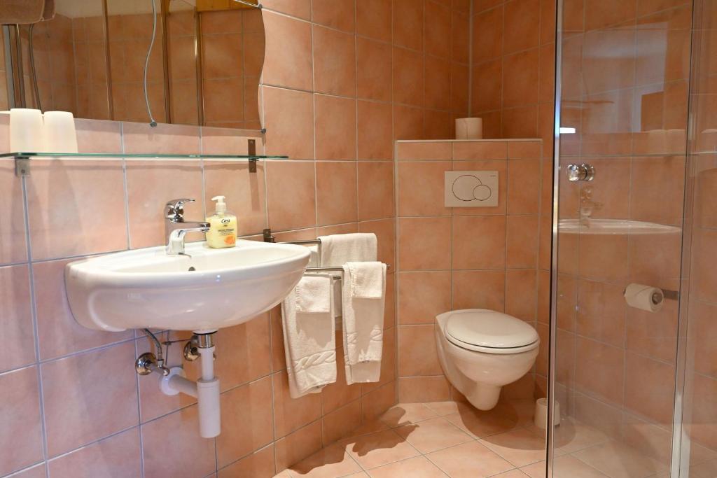 Koupelna v ubytování Agriturismo Miravalle