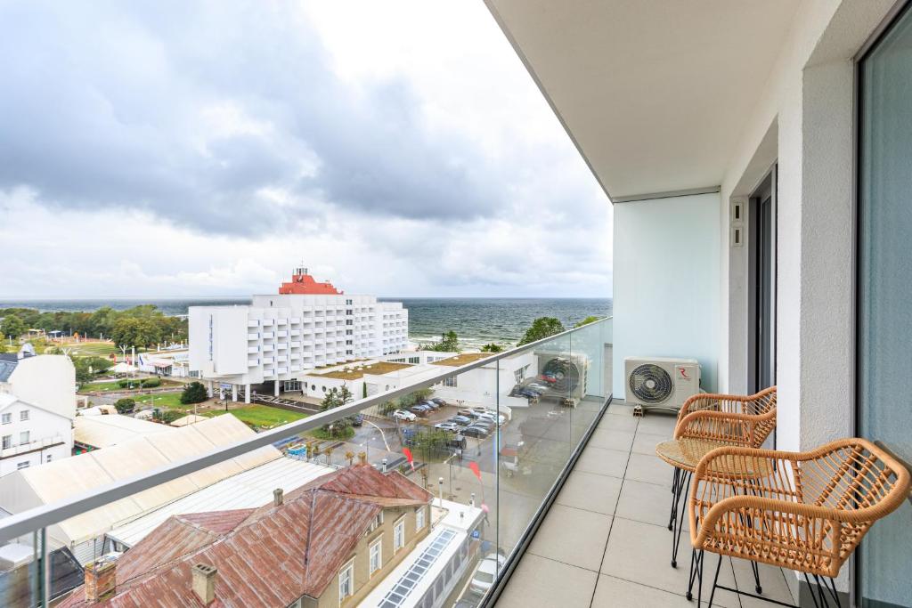 Balkón alebo terasa v ubytovaní Balticus Apartamenty Deluxe Promenada Gwiazd 14
