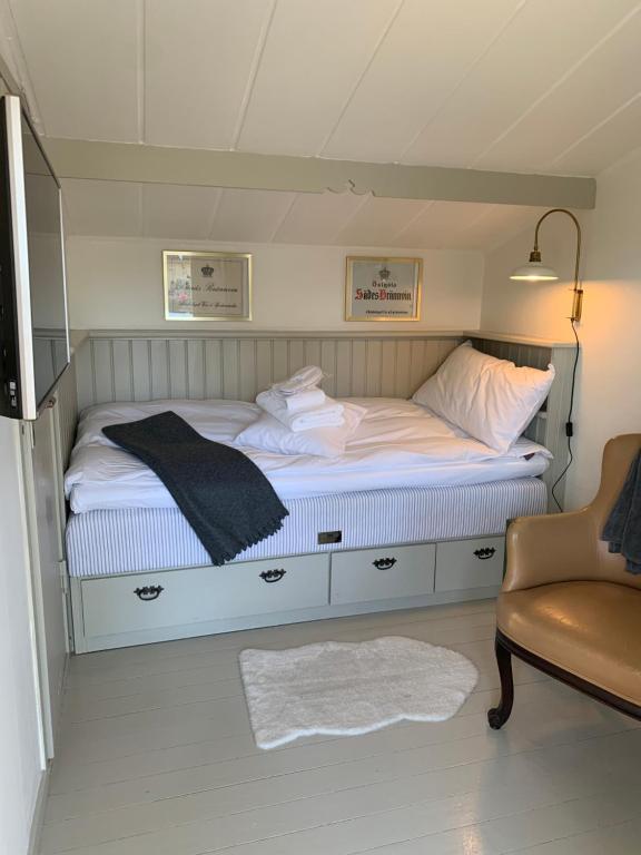 Postel nebo postele na pokoji v ubytování Två Små Svin BnB