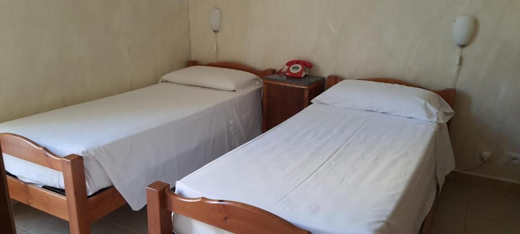 Posteľ alebo postele v izbe v ubytovaní Albergo Avalon