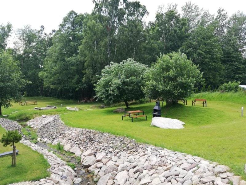 Zahrada ubytování Nový Apartmán Říčky