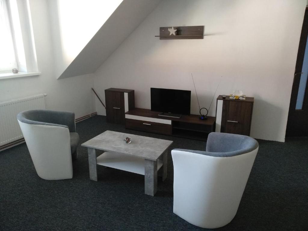 TV a/nebo společenská místnost v ubytování Apartmány Litvínov centrum