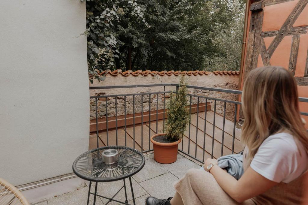 Balkón nebo terasa v ubytování Hotel Gasthaus zur Sonne