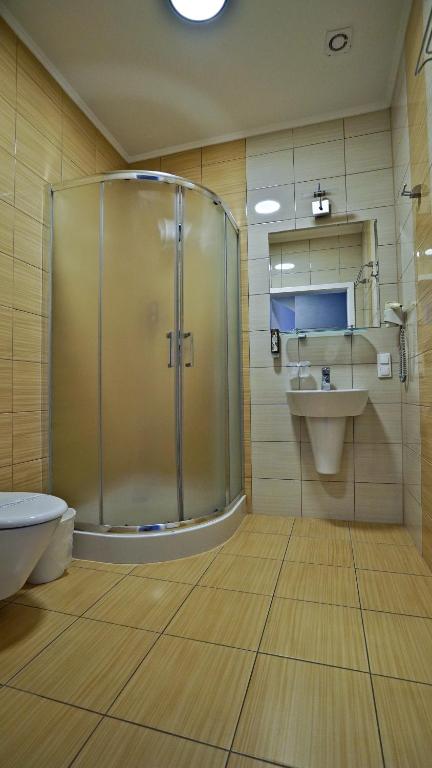 Kúpeľňa v ubytovaní Hotel Made in Napoli by Siervo Międzybórz