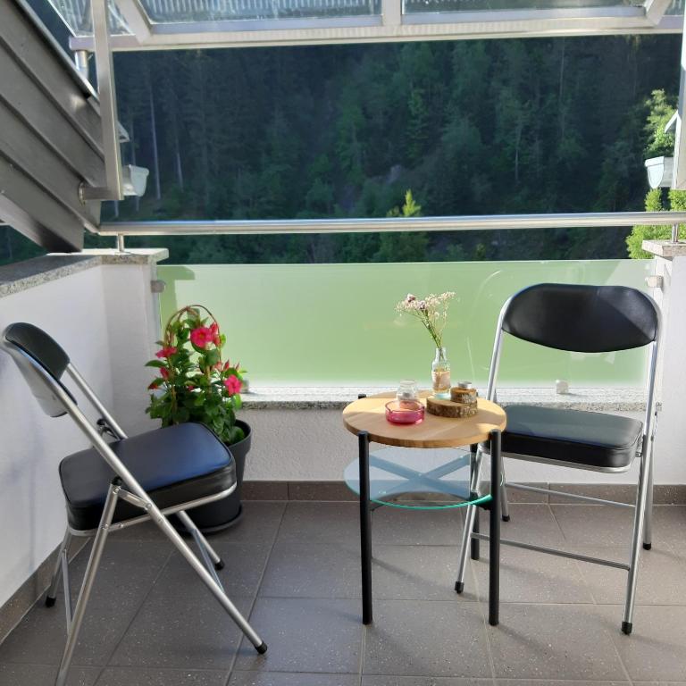 Svalir eða verönd á Appartement Au
