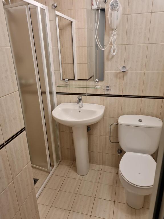 Koupelna v ubytování Marine Hotel Jūrmala