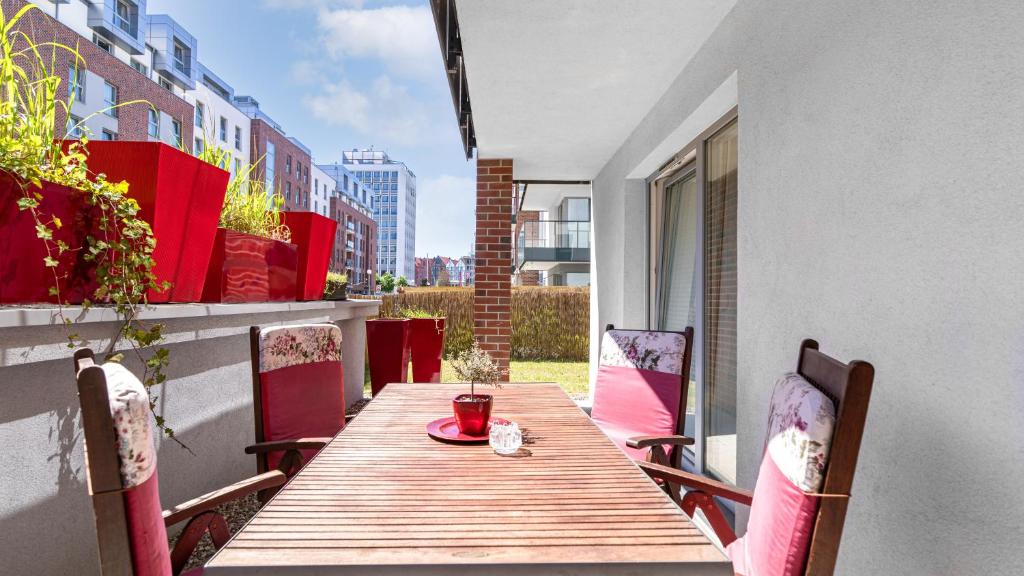 Balkón alebo terasa v ubytovaní Comfy Apartments - Stare Miasto z Ogrodem