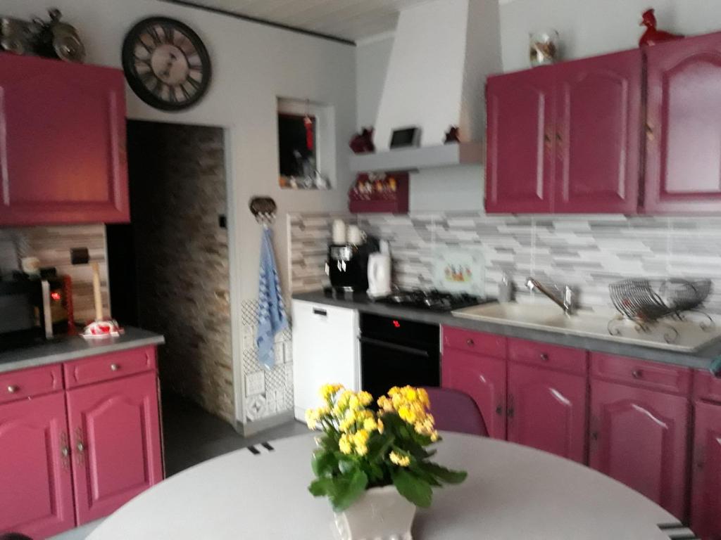 Kuchyň nebo kuchyňský kout v ubytování l orchidee