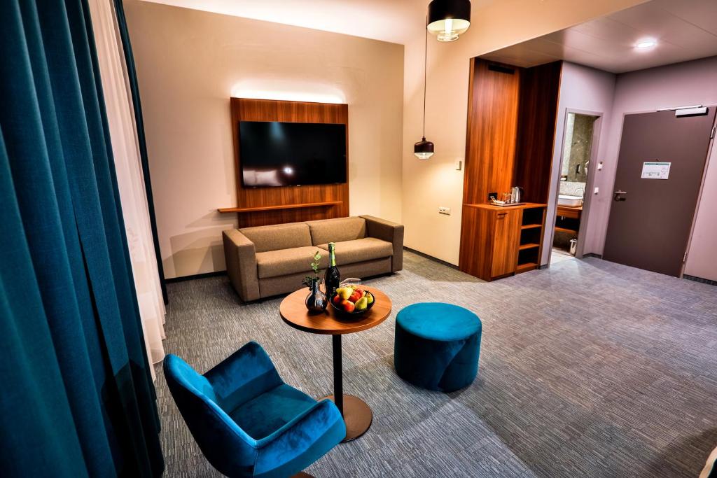 Istumisnurk majutusasutuses Hotel Das Zeit