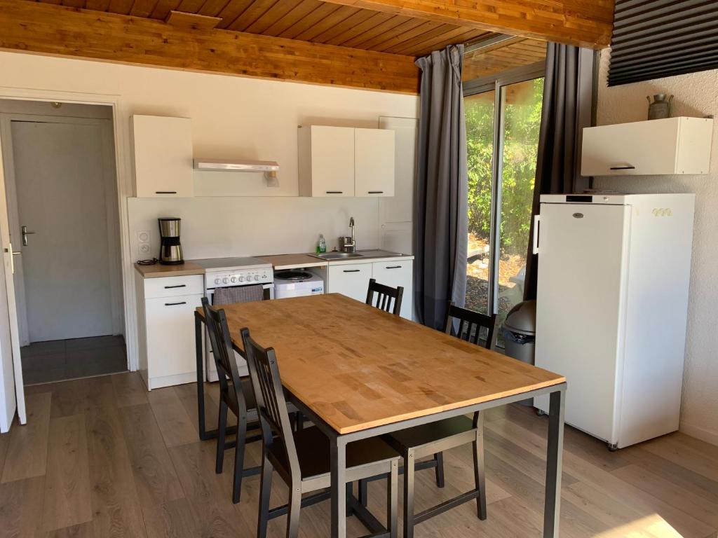 A cozinha ou cozinha compacta de Barcelonnette location avec jardin