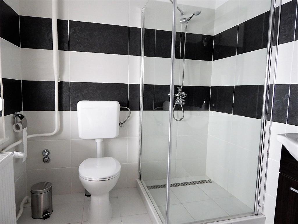 Koupelna v ubytování Bogácsa Apartman