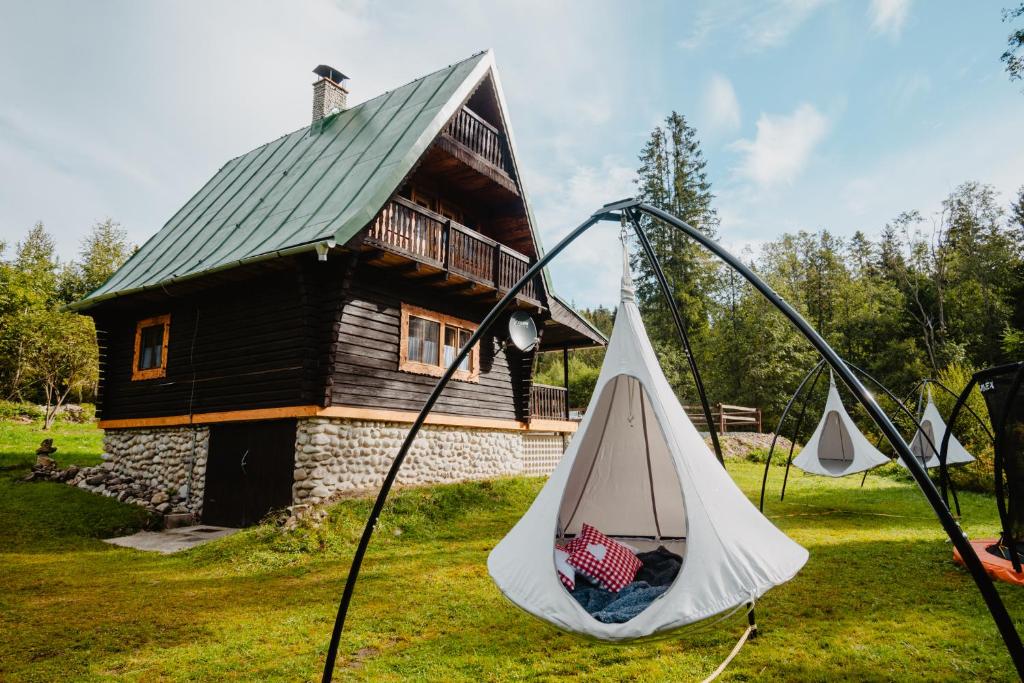 Zahrada ubytování Chalupa Lieskovec