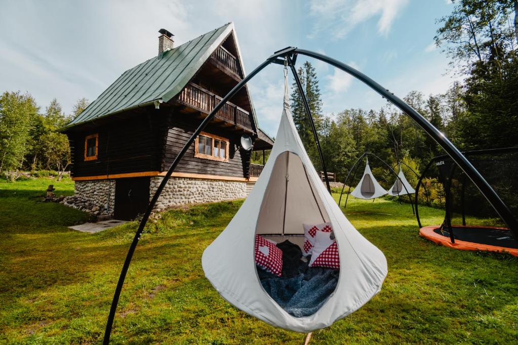 Herní místnost nebo prostor pro děti v ubytování Chalupa Lieskovec