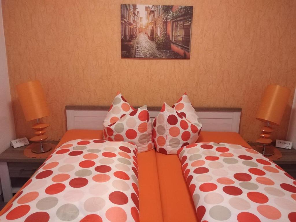 Postel nebo postele na pokoji v ubytování Pension Waldidyll