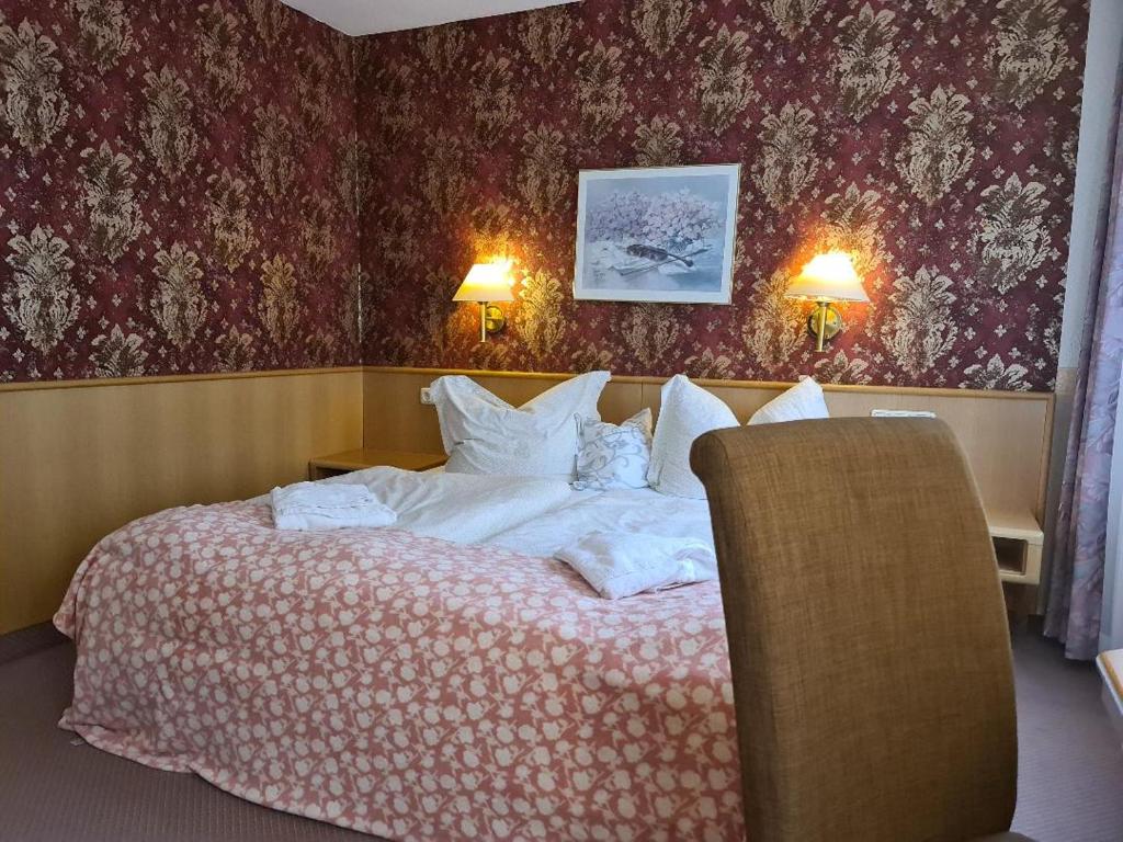 Voodi või voodid majutusasutuse Familien-Hotel Am Tränkbachtal Frauenwald toas