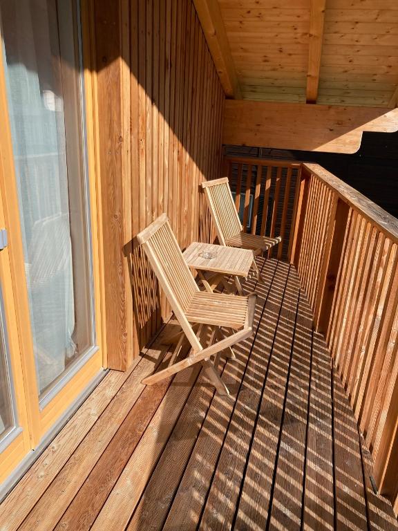 Balkón nebo terasa v ubytování Seehotel am Hallstättersee modern rooms