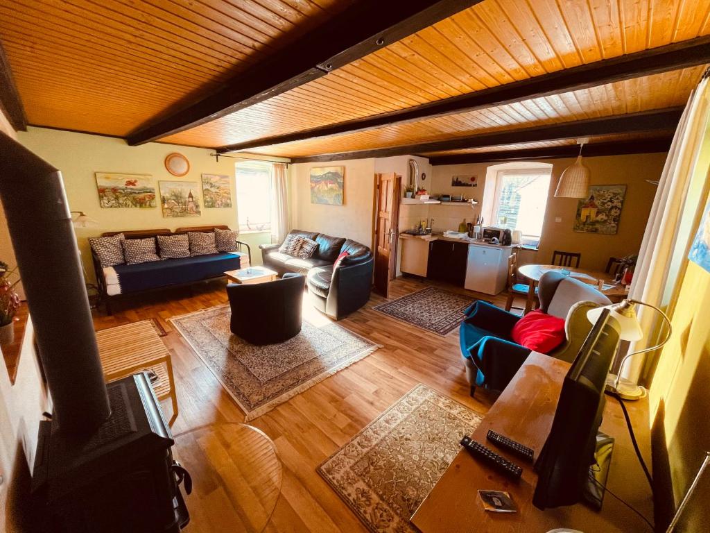 Posezení v ubytování Apartmány U kapličky