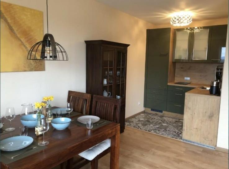 Kuchyň nebo kuchyňský kout v ubytování FeWo Talblick