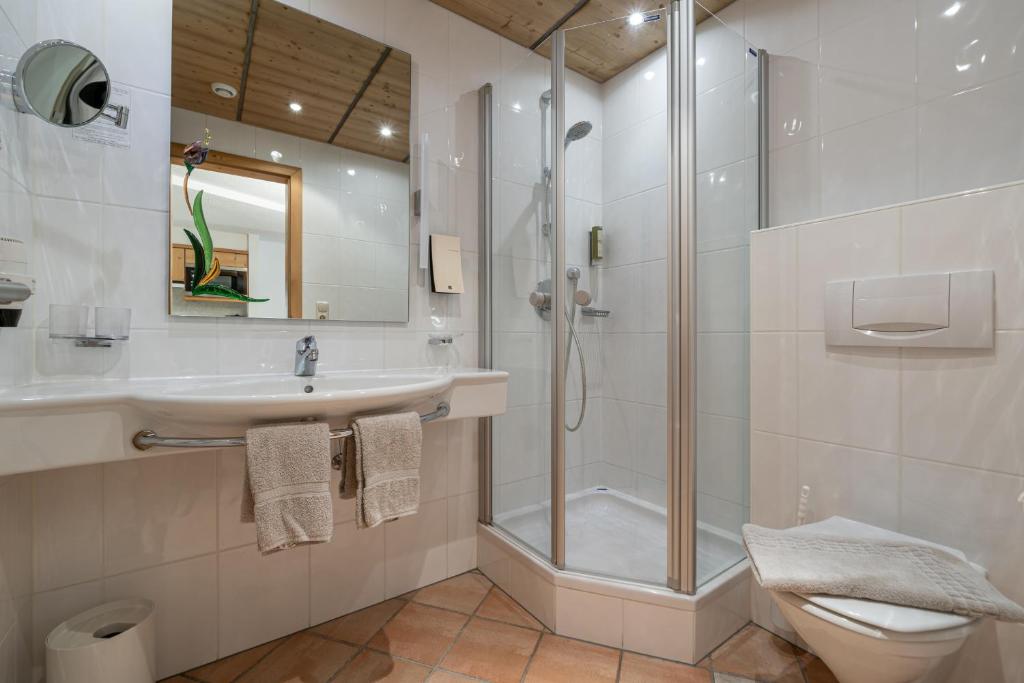 Kúpeľňa v ubytovaní Schönblick - Gurgl B&B