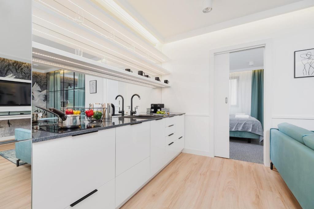 Kuchyň nebo kuchyňský kout v ubytování Riva Verona Apartments by Renters Prestige