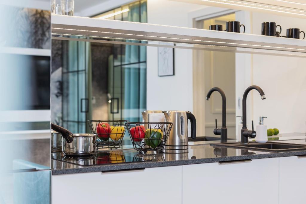 Kuchyň nebo kuchyňský kout v ubytování Riva Verona Apartments by Renters Prestige