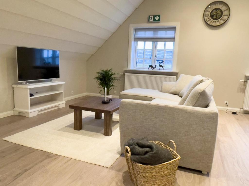 TV a/nebo společenská místnost v ubytování Kristinsson Apartments