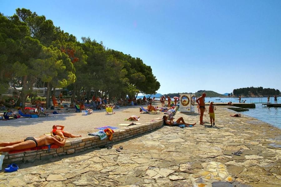 grupa ludzi leżąca na plaży w obiekcie Kozarica Apartments w Pakoštane
