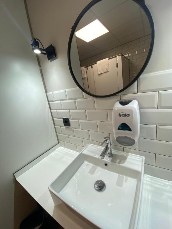 Koupelna v ubytování Albergue Jakue