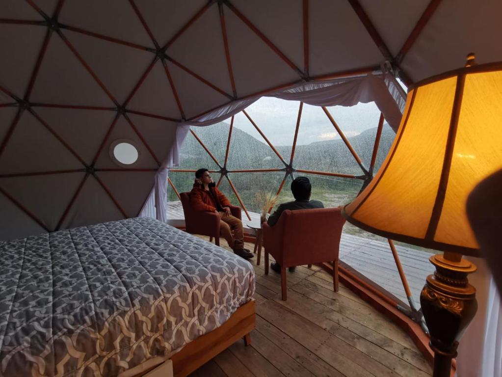 Postel nebo postele na pokoji v ubytování Cool Glamping Bernal